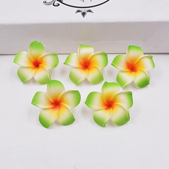 10 Pcs Artificial Flower Realistic Looking Fade-Resistant Colorful Decorative Faux Frangipani Flower
