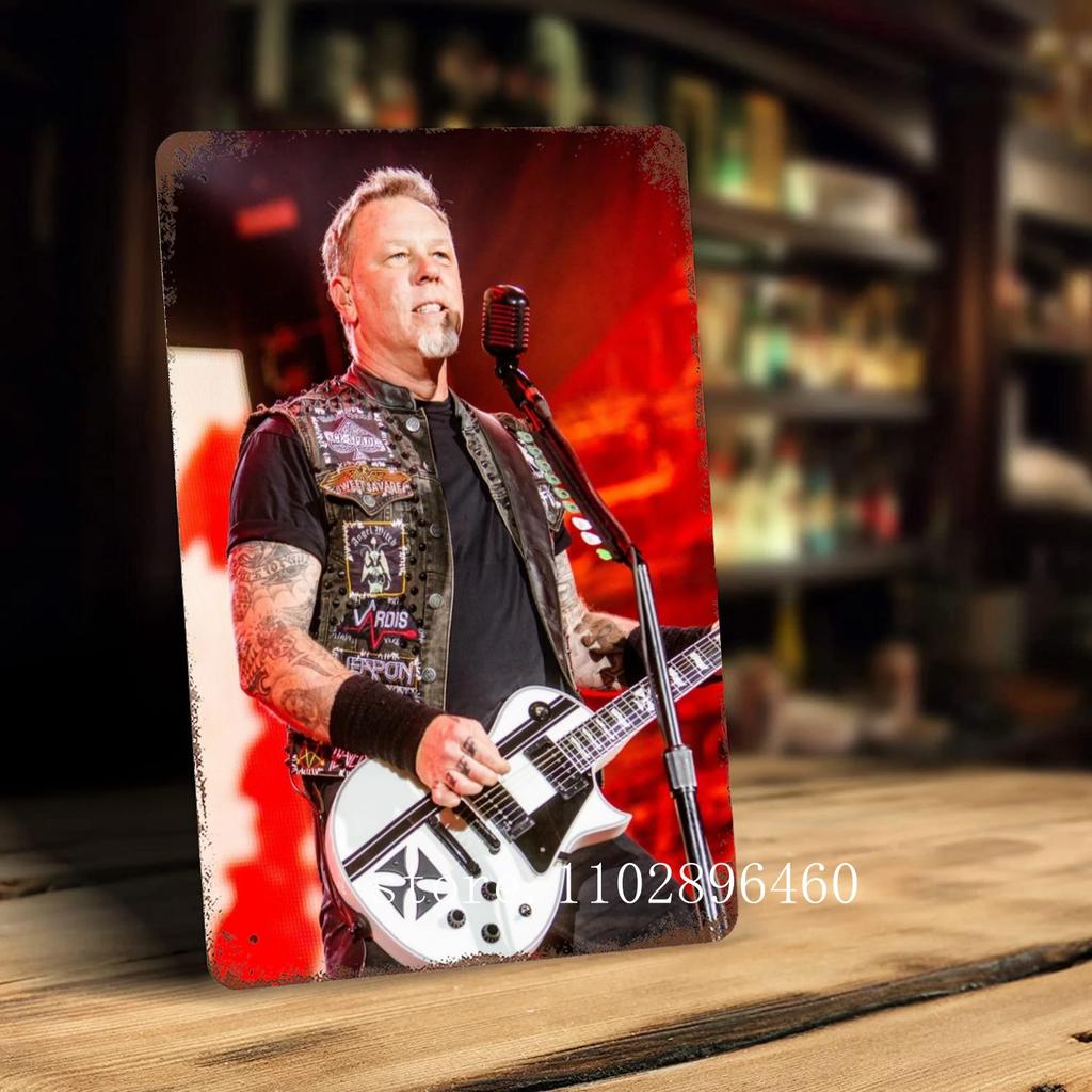 James Hetfield Metal Plaques & Signs Wall Decor Vintage Tin Signs Captain Metal Poster Decor for Bar Pub Club Wall Decoration