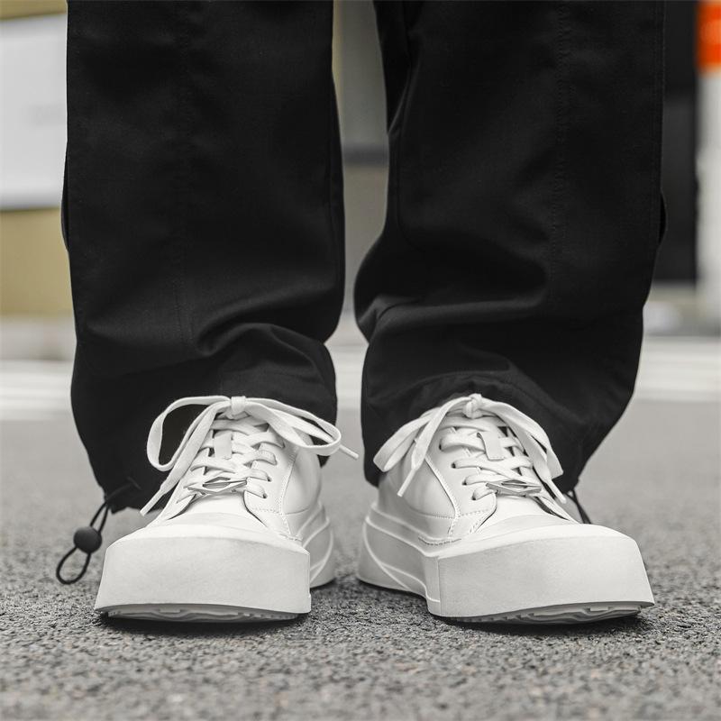 Big head Derby shoes men's thick-soled heightening British style couple with the same little white shoes casual skateboard shoes 66642-F