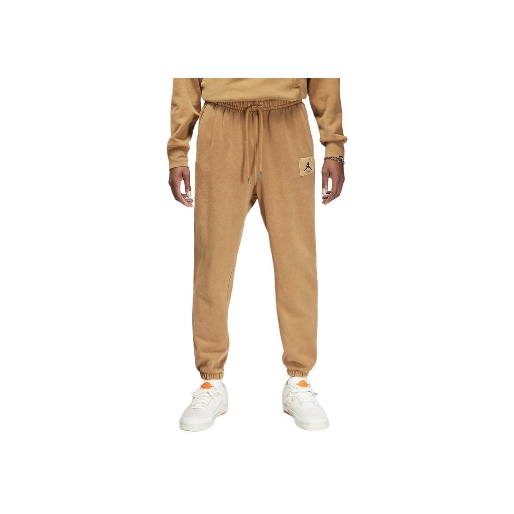 Jordan Essentials Solid Color Drawstring Casual Cuffed Knit Joggers Men Bottoms Legendary-Dark-Brown FB7299-231
