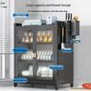 3-Tier Countertop Dish Drying Rack with Dustproof Cover