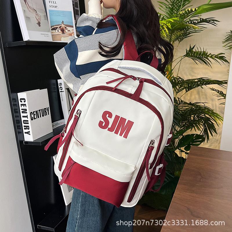 Schoolbag Retro Ins High School Student Backpack High Value Large Capacity Junior High School Student Schoolbag Travel Backpack Wholesale