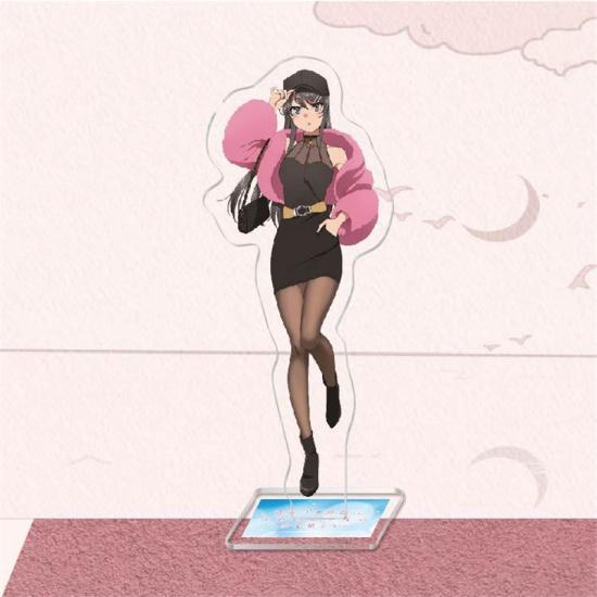Anime Sakurajima Mai Senpai Acrylic Figure Stand Model Plate Keychain Rascal Does Not Dream of Bunny Girl Desk Decor