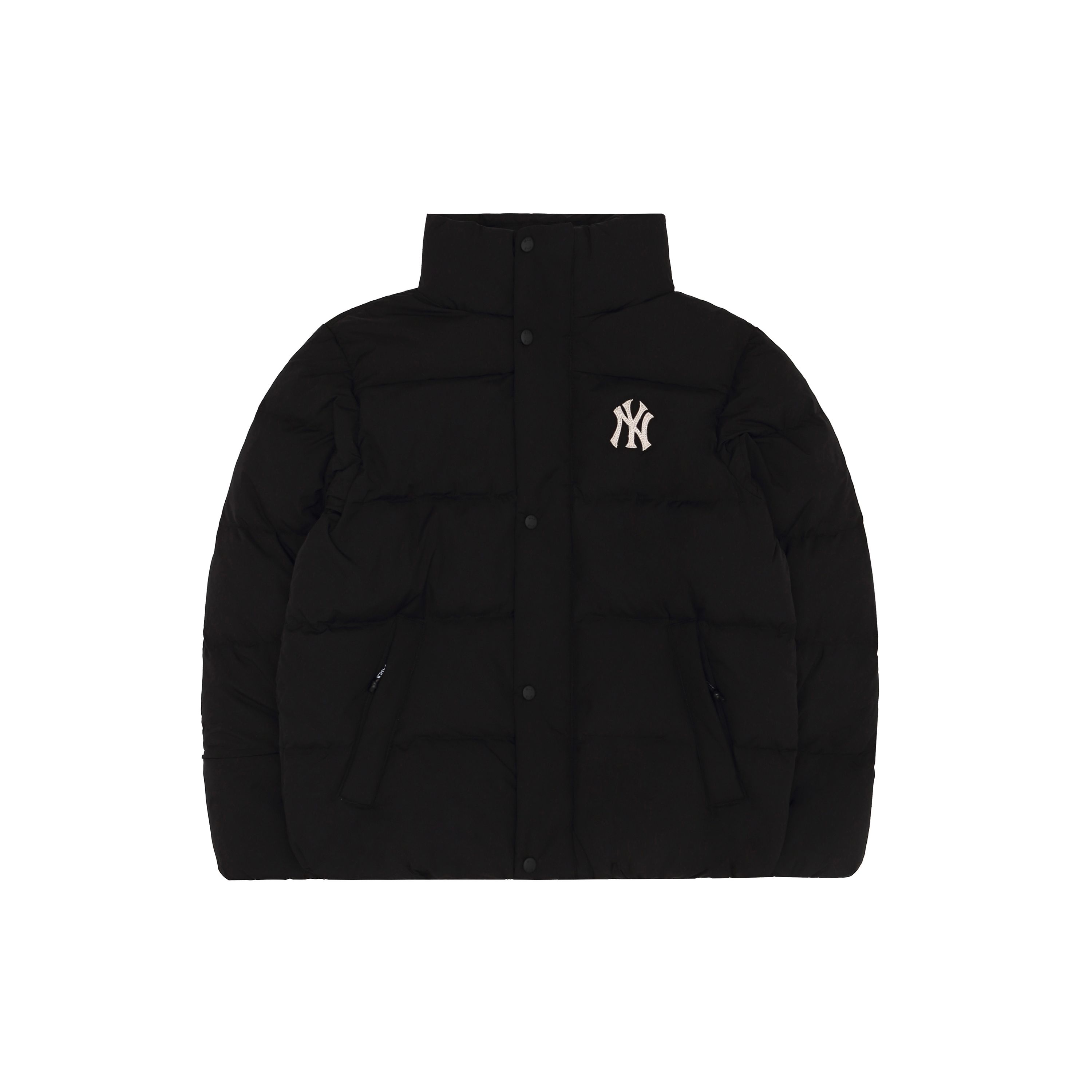 MLB Solides Logo-Patch Lässige Warme Kurze Daunenjacke Unisex Jacke Schwarz 3ADJB0526-50BKS S black