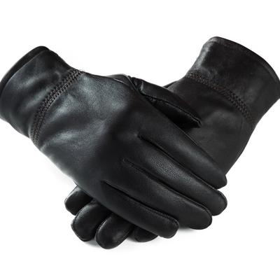 Gants en cuir Homme hiver chaud extérieur équitation moto conduite empilés épaissis véhicule électrique gants en peau de mouton