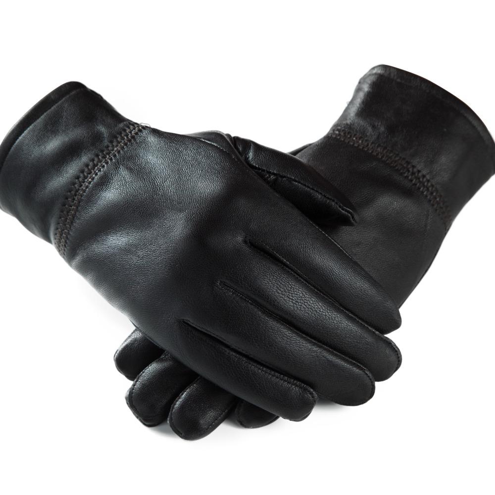 

Leather gloves Men s winter warm outdoor riding motorcycle driving piled thickened electric vehicle sheepskin gloves Men s fleece enlarged (palm circumference 23cm)