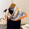 Silk Square Scarf Women Luxury Horse Print Soft Satin Kerchief Hairband Neckerchief Head Hijab Lady Headband Foulard Bag Ribbon