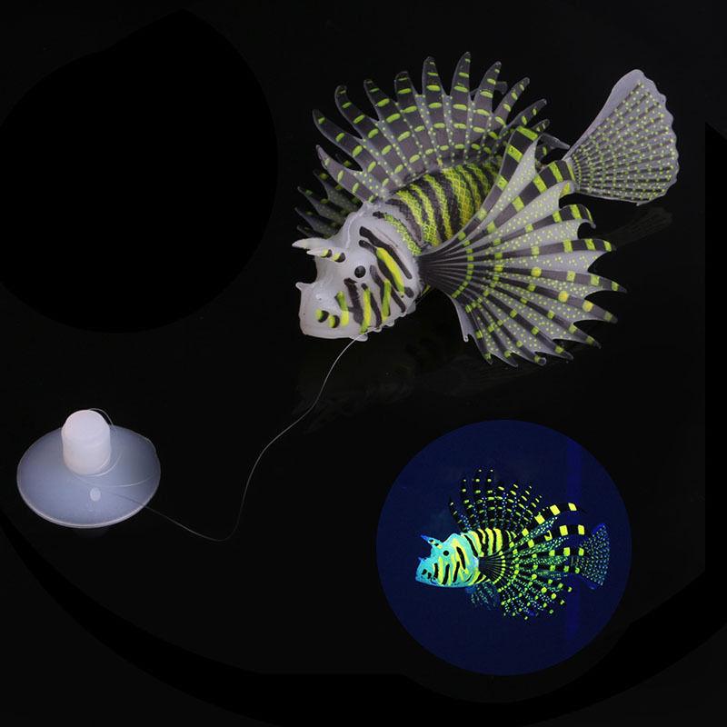 Luminous Silicone Lionfish Aquarium Decorations