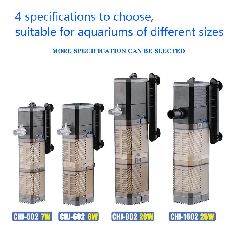 SUNSUN 3 In 1 Filter for Aquarium Fish Tank Filter Mini Fish Tank Filter Aquarium Oxygen Submersible Water Purifier
