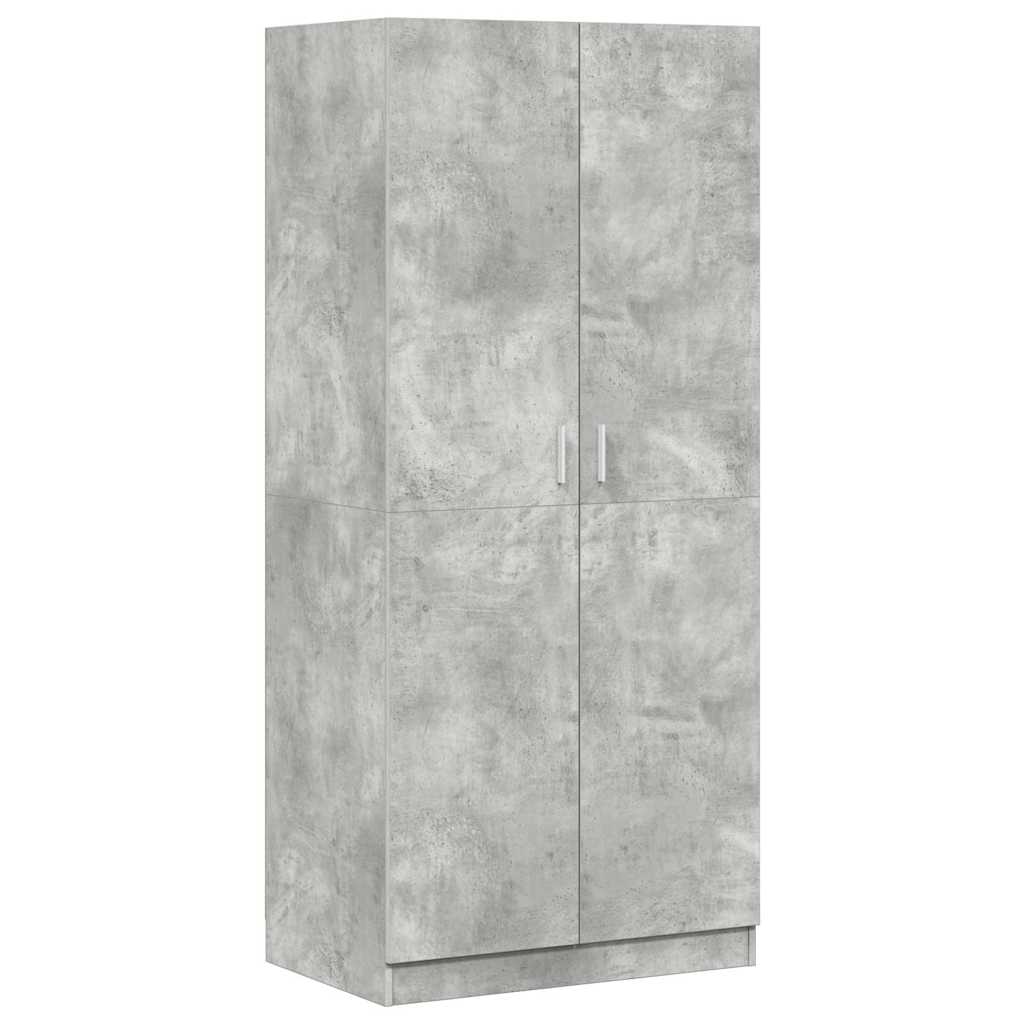 Kleiderschrank Betongrau 80 x 52 x 180 cm Holzwerkstoff