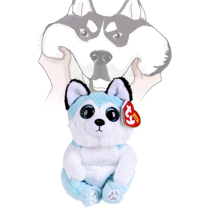 Ty Babies Beanie Siberian Husky Stuffed Animals Soothe Dolls Children Birthdays