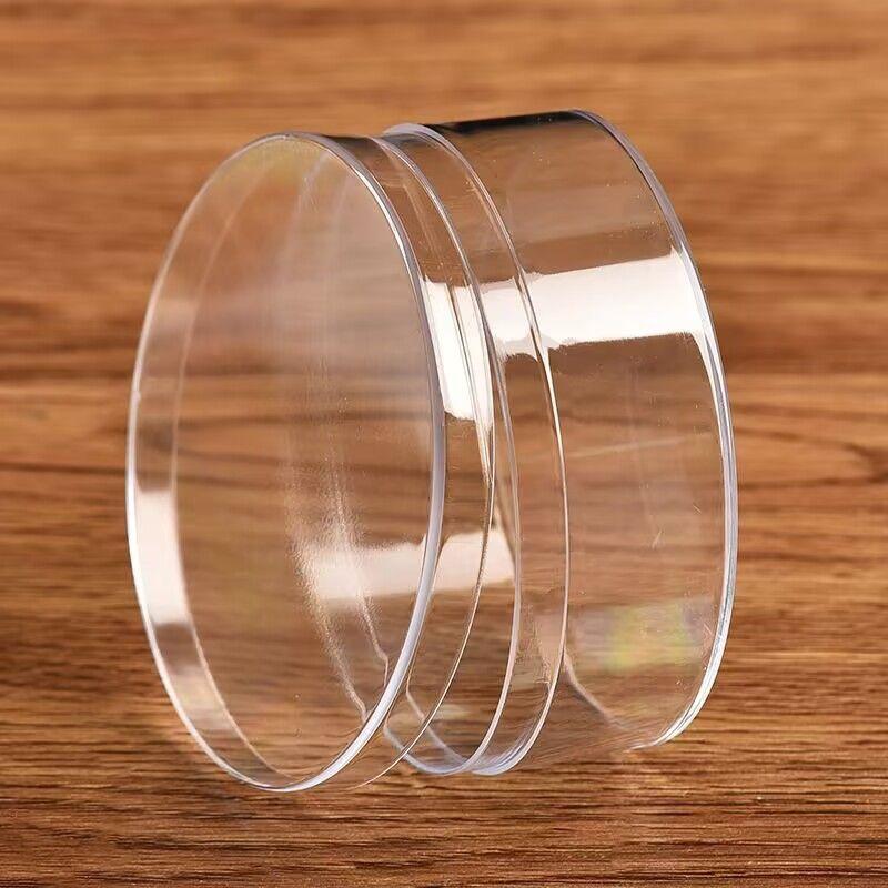 Runde Acrylbox, Stapelbare Kleine Kunststoffbox Süßigkeitenbehälter Acrylbox mit Deckeln Transparente Aufbewahrungs-Organisatoren für Make-up, Schmuck