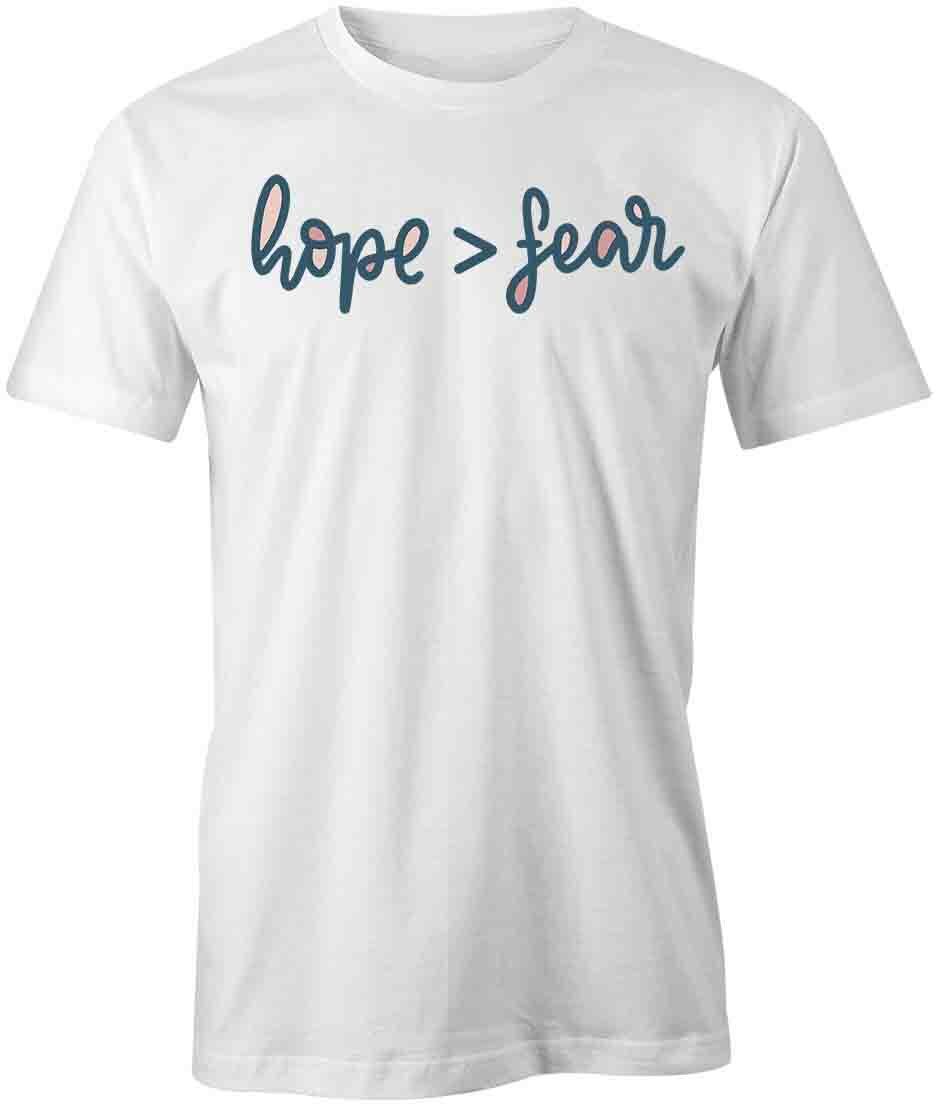 HOPE OVER FEAR TShirt Tee Short-Sleeved Cotton CLOTHING ART S1WSA449 S