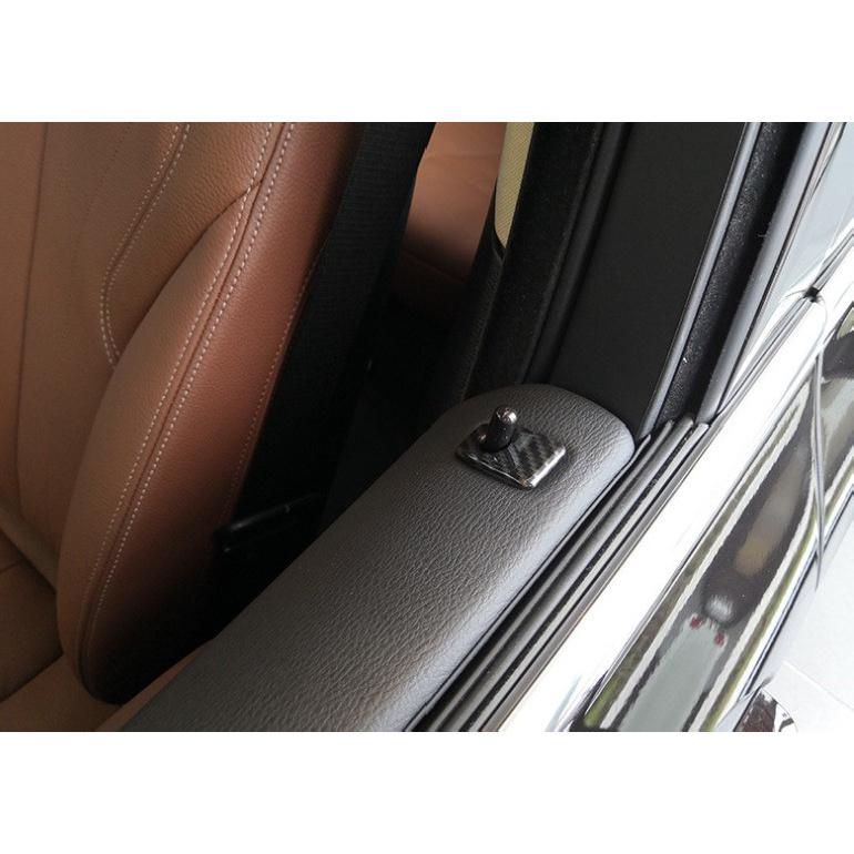 For BMW X5 X6 F15 2014-2018 ABS Carbon Fiber Inner Door Lock Down Bolt Ring Trim