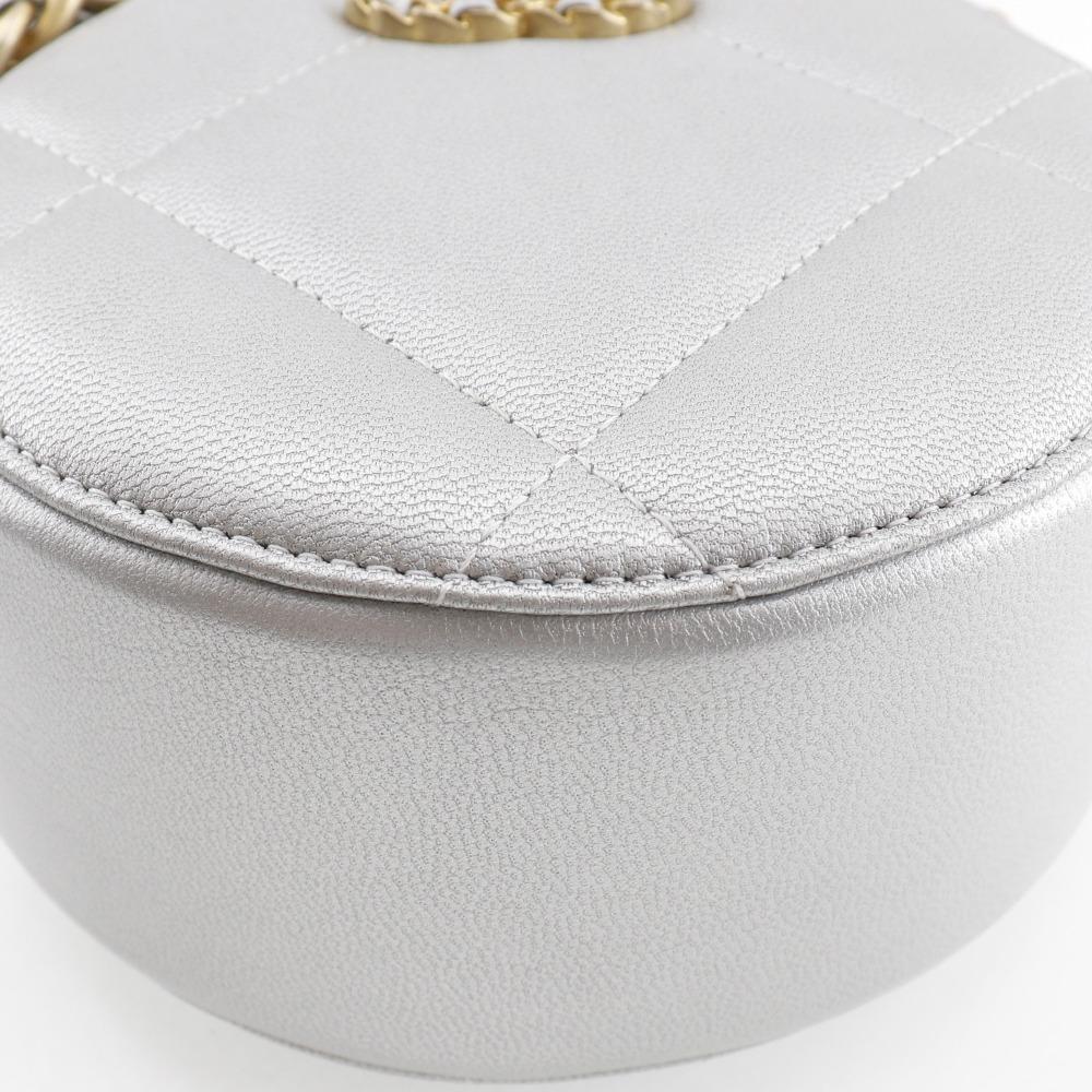 CHANEL chanel 19 Shoulder Bag AP0945 Chain clutch Silver Calfskin Women Used