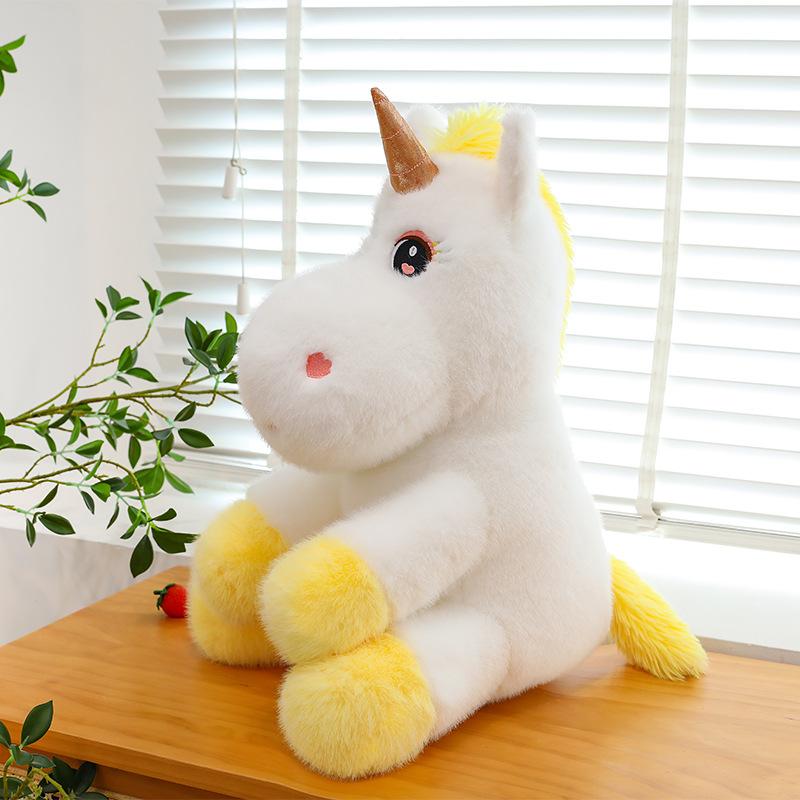 

Cute sitting unicorn doll cute pony plush toy children s birthday gift rag doll 25cm