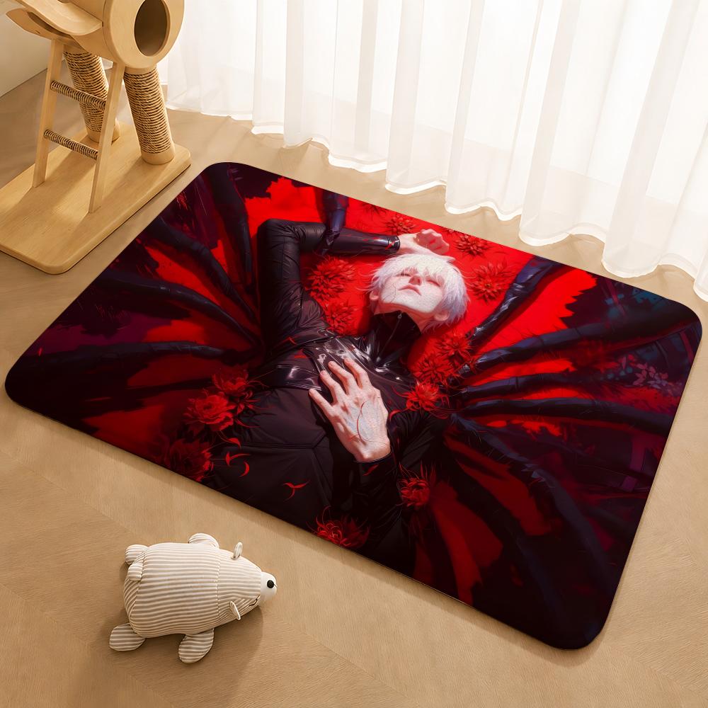 Tokyo Ghoul Floor Mat Floor Mat Soft Flannel Non-Slip Door  Rug for Living Room