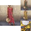 Elegant Womens Summer Sleeveless Holiday Long Boho Kaftan Tank Dress For Beach