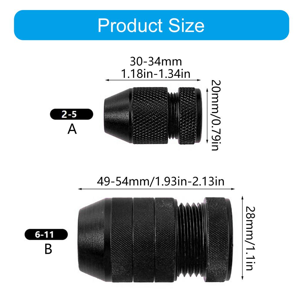 Aluminum Drill Depth Stop for Drill Bit Adjustable Drill Collar Applicable Drill Size Range 5/64"-3/16" 15/64"-7/16
