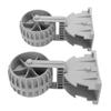 1 Pair Inflatable Boat Launching Wheels Locking Wheel Engineering Plastic Flip Up Dinghy Towing Wheels for Boat Trailer