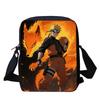 Cartoon Adjustable Straps NARUTO Shoulder Bags Light Weight Crossbody Bags For Boys & Girls Age 6-10, Secure Zipper Closure.