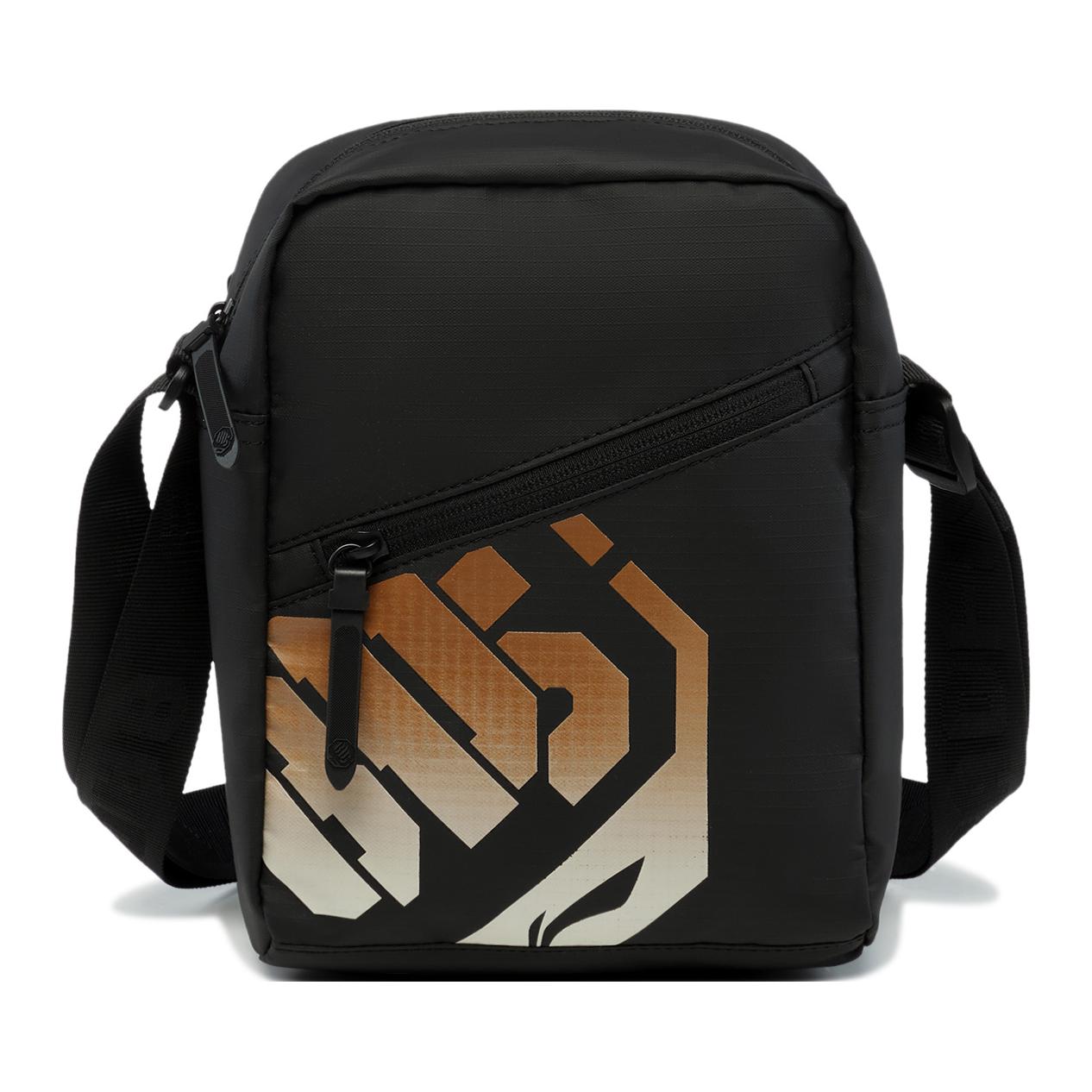 New LiNing Polyester Shoulder Bag, Crossbody Bag Unisex Black ABDU201-1 17.0*9.9*23.1CM