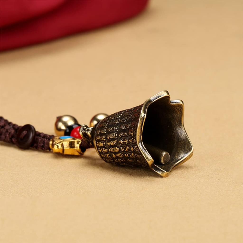 Bell Keychain Good Sound Bell Feng Shui Wind Chime Brass Small Bell Momofuku Buddhist Bell Good Luck Feng Shui Goods Luck Good Sound Amulet [Lanito]
