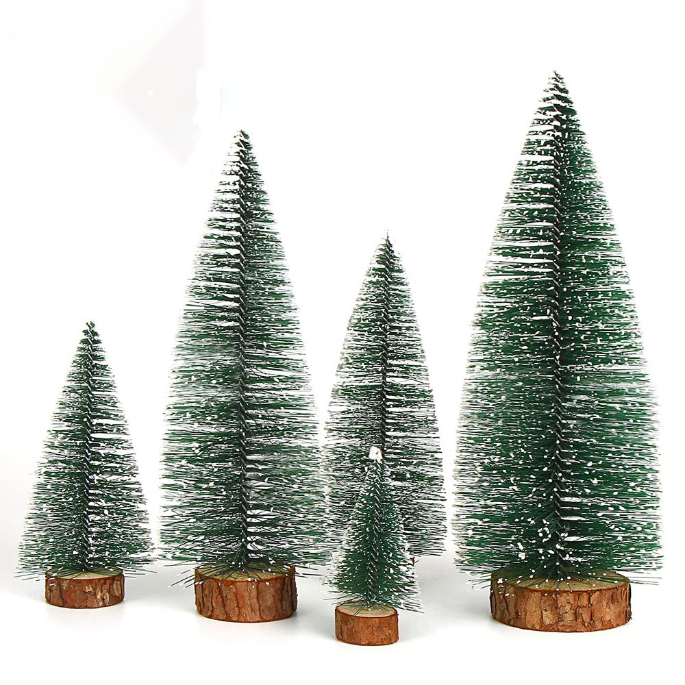 10-30CM Christmas Decoration Christmas Tree Pine Tree with Wooden Base for Home Decor Xmas Party New  New   Ornament