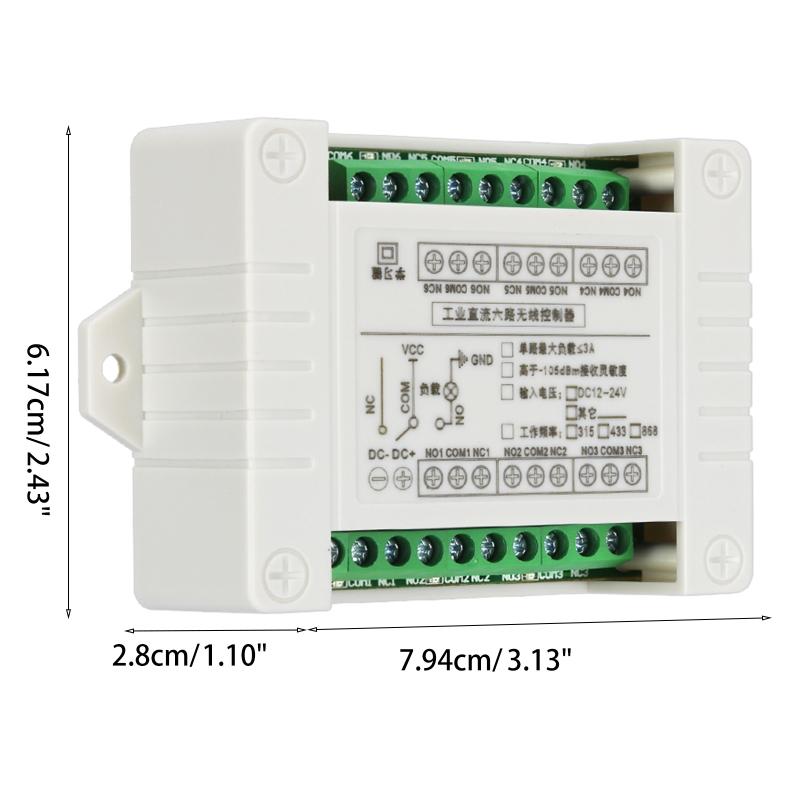 Wireless Remote Switch,1000M Meters Long Distance,DC 12V/24V Relay RF Remote Control Switch for Garage/Gate/Motor/Li