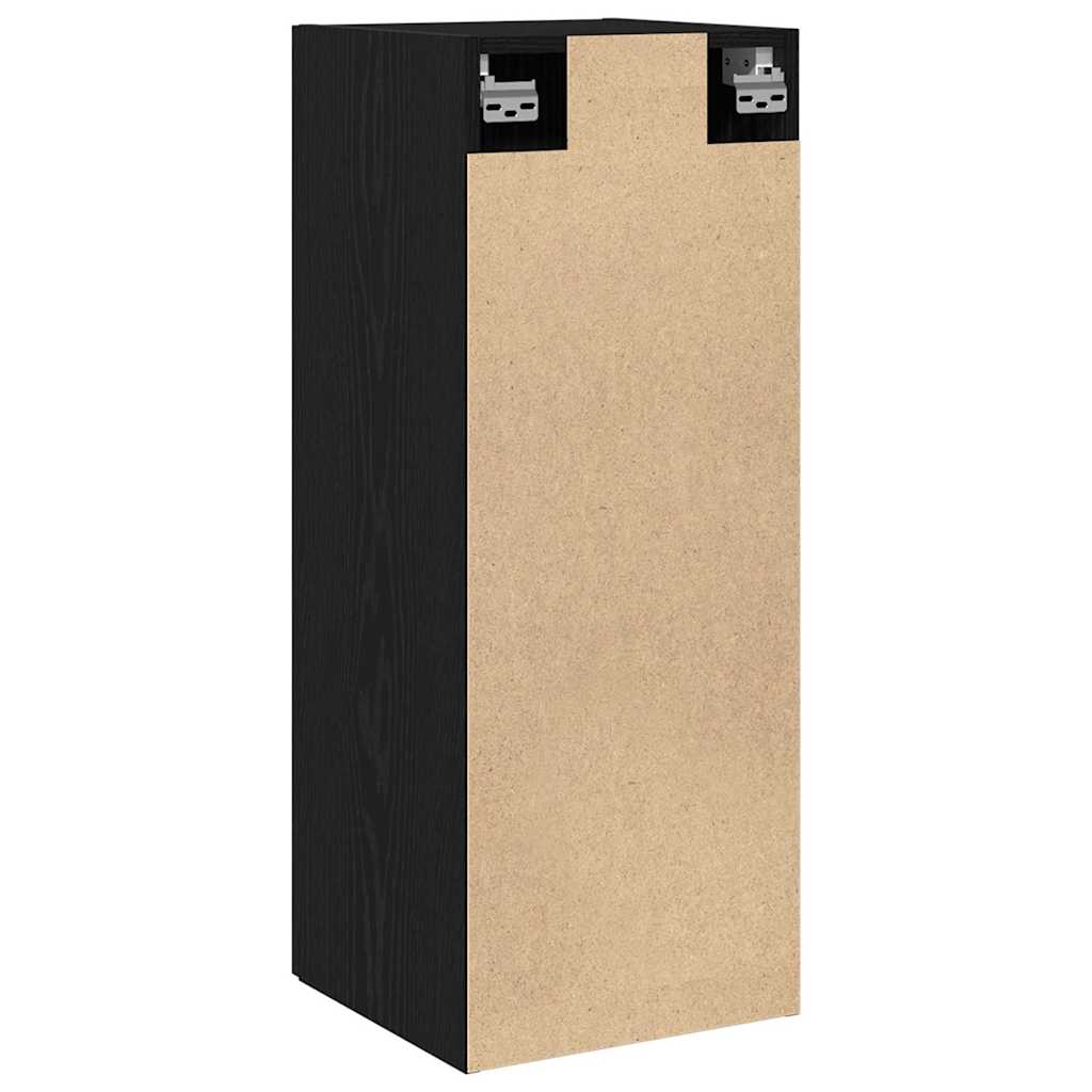 Wall Cabinet Black Oak 34.5 x 34 x 90 cm Engineered Wood