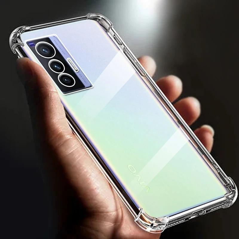 

Suitable for Thickened Airbag Shockproof Clear Soft Tpu Phone Case For vivo X70 case Transparent Back Cover X 70 funda cases