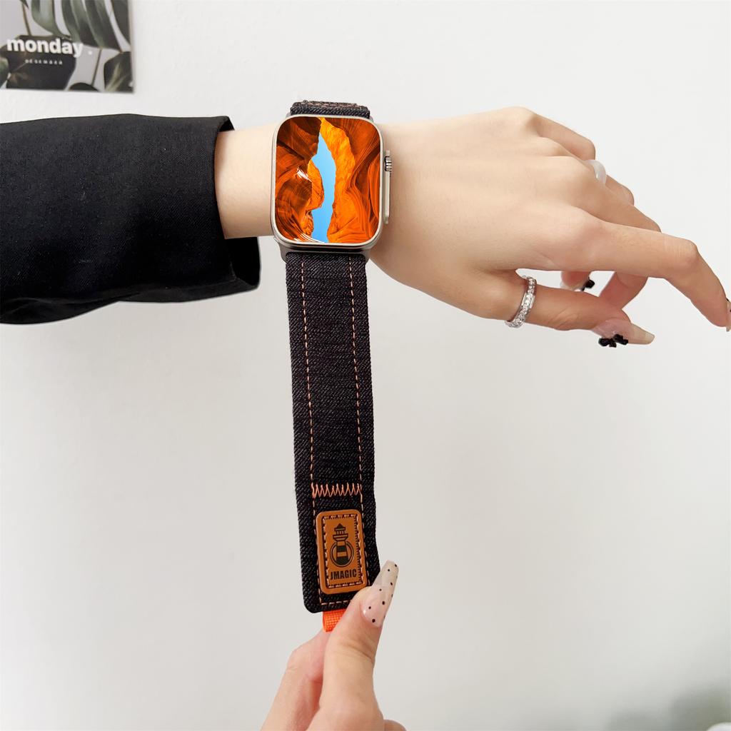 Nylon Canvas Watch Strap for Apple Watch Series 10 Ultra 9 8 7 SE 6 5 4 3 2 1 46mm 49mm 45mm 44mm 42mm Wrist Band