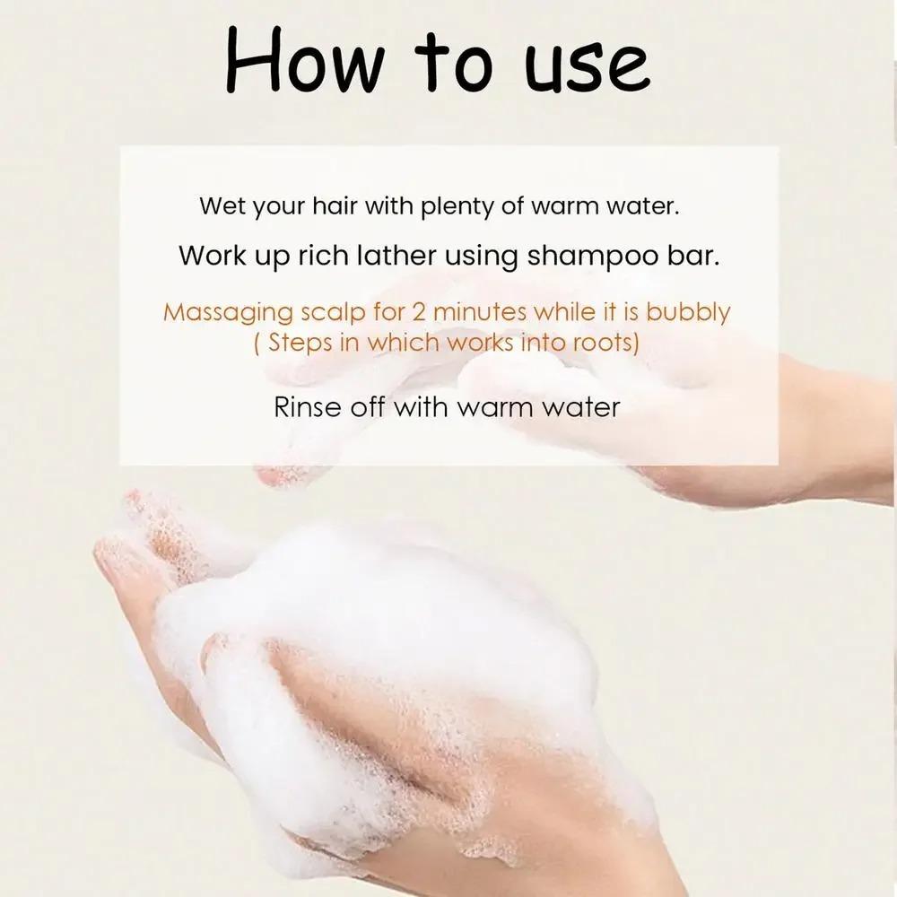 Barre de savon au shampoing au riz biologique, savon revitalisant à l'eau de riz, nourrissant et anti-chute