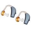 1 Pair Rechargeable Sound Amplifier Silicone Ergonomic Sound Aid Low Noise Compact Light Ear Listening Device Blue