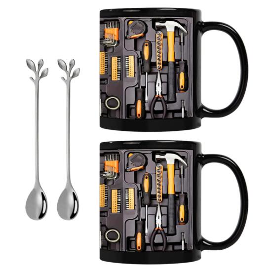 Mechanická dílenská sada Hrnček na kávu Štýlový keramický hrnček v tvare skrinky na náradie 11oz Darček s náradím pre mechanikov ocka manžela