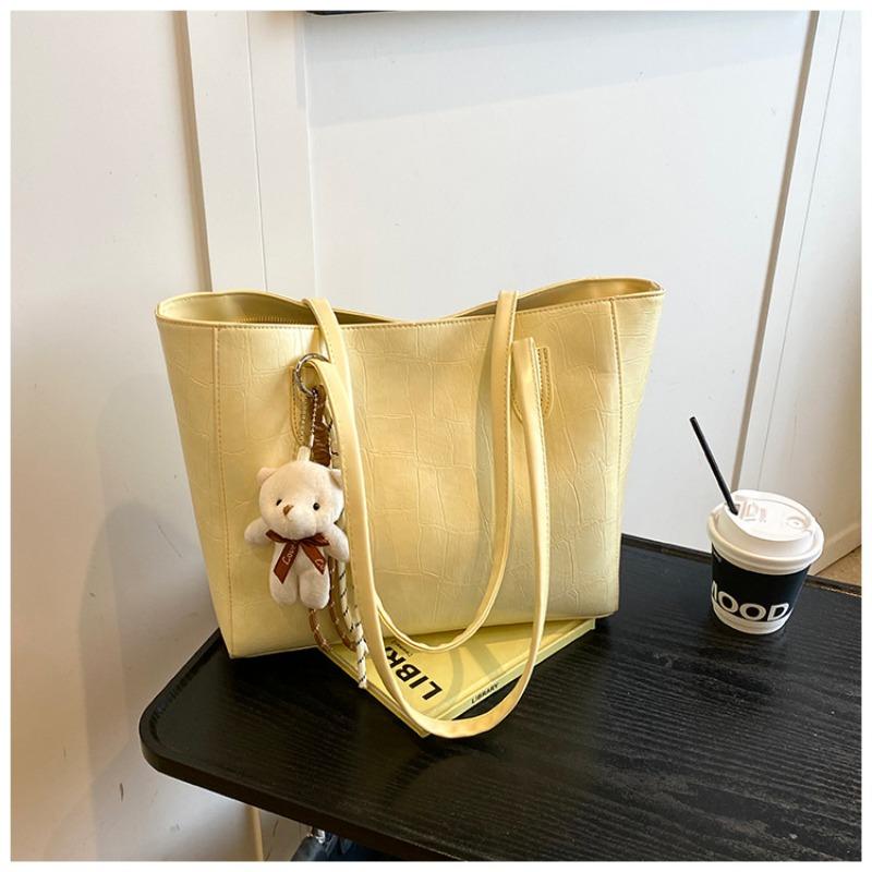 Tote Bag Women's Large-capacity New Summer Simple and Versatile Shoulder Bag Casual College Student Commuter Bag