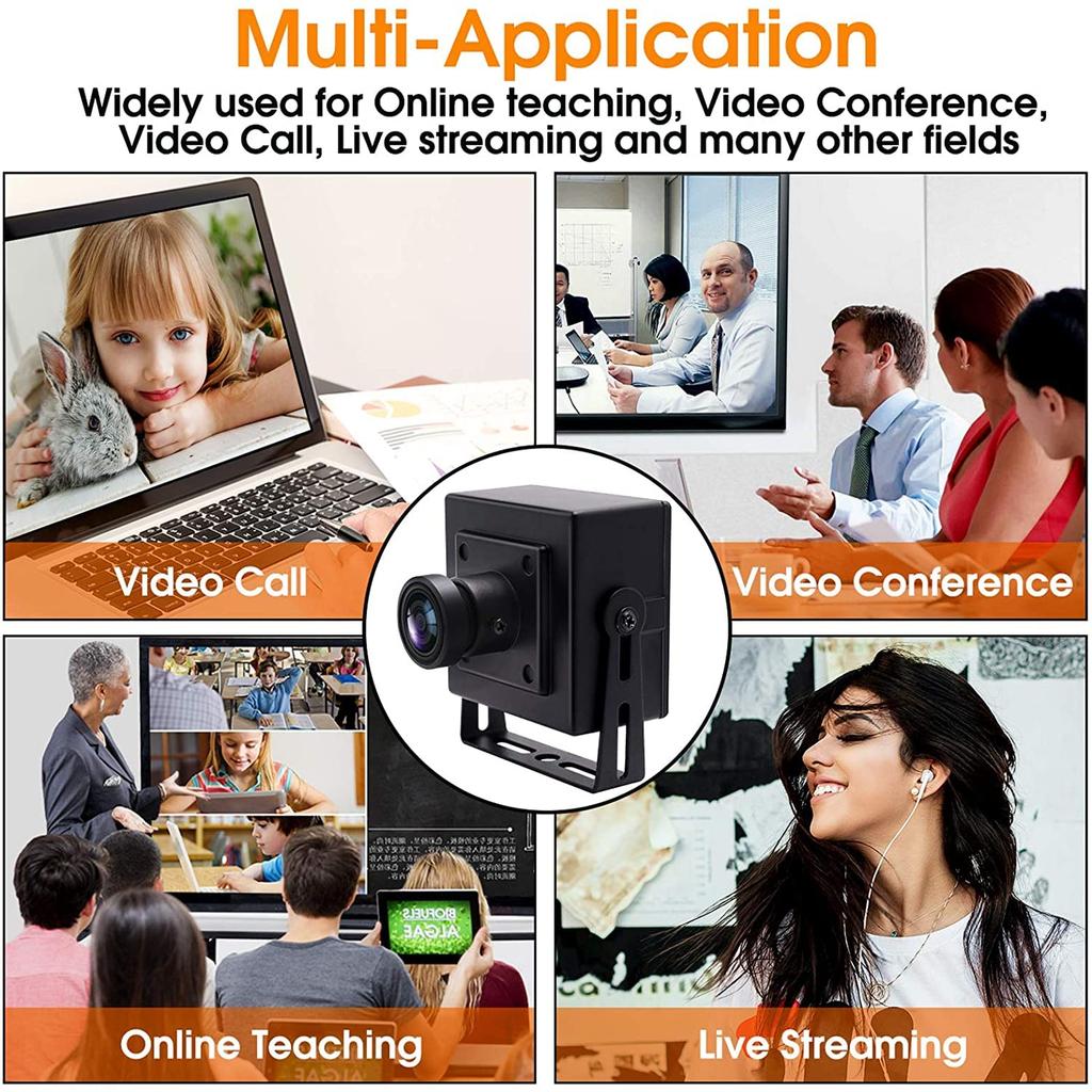 ELP Webkamera 1 Megapixel Širokoúhlý Objektiv Rybí Oko HD Mini USB Kamera CMOS Senzor OV9712 720P Web 1MP pro Webovou Konferenci PC Externí H.264