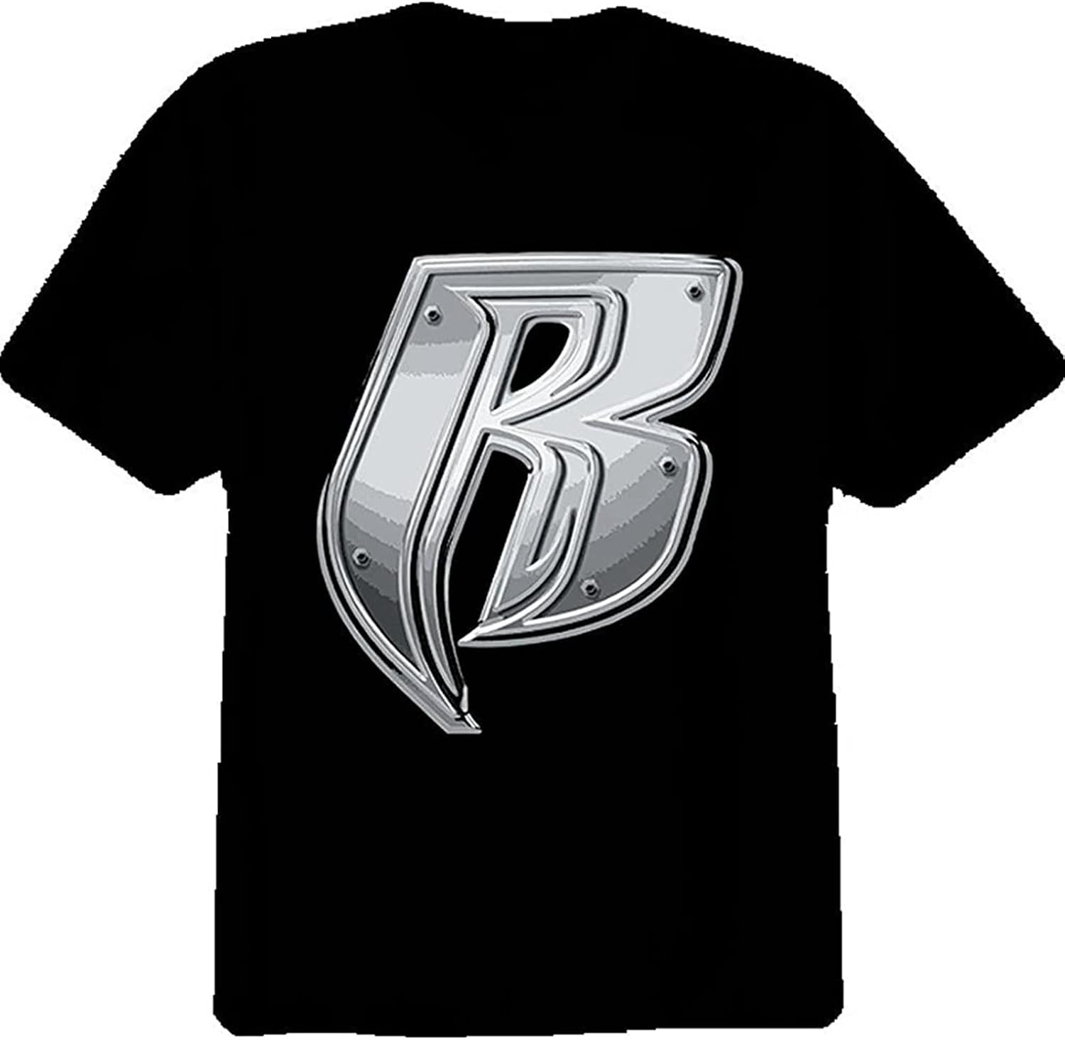 Men s World Star Hiphop Ruff Ryders Hip Hop Rap T Shirt Black 3XL чёрный