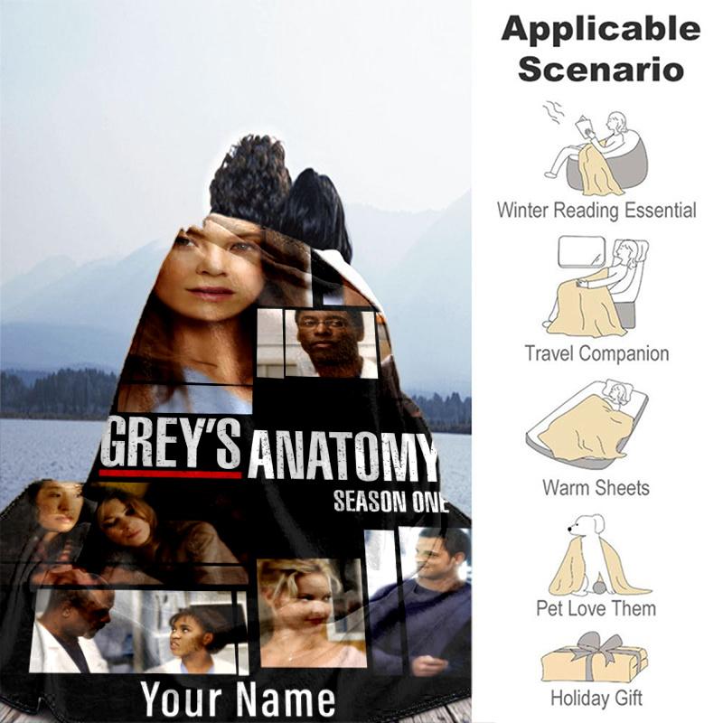 Custom Personalized Blanket Grey Doctor Soft Throw Blanket, Suitable for Family and Friends, Sofa Blanket,Home Decor Christmas gift