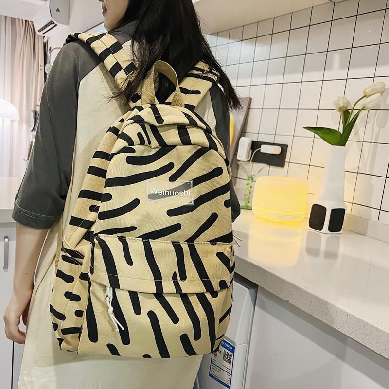 Stripes Zebra Unisex Student Daypack With Laptop Pocket For School And Commute