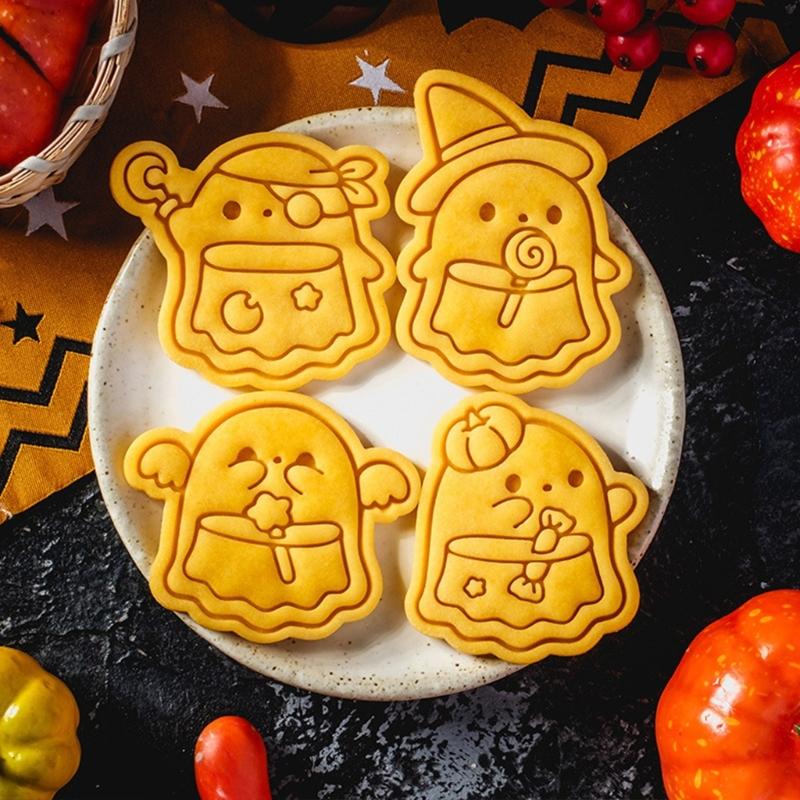 5 Set Biscuit Molds Baking Accessories Halloween Cookie Moulds Biscuit Molding Baking Supplies Suitable for Baking