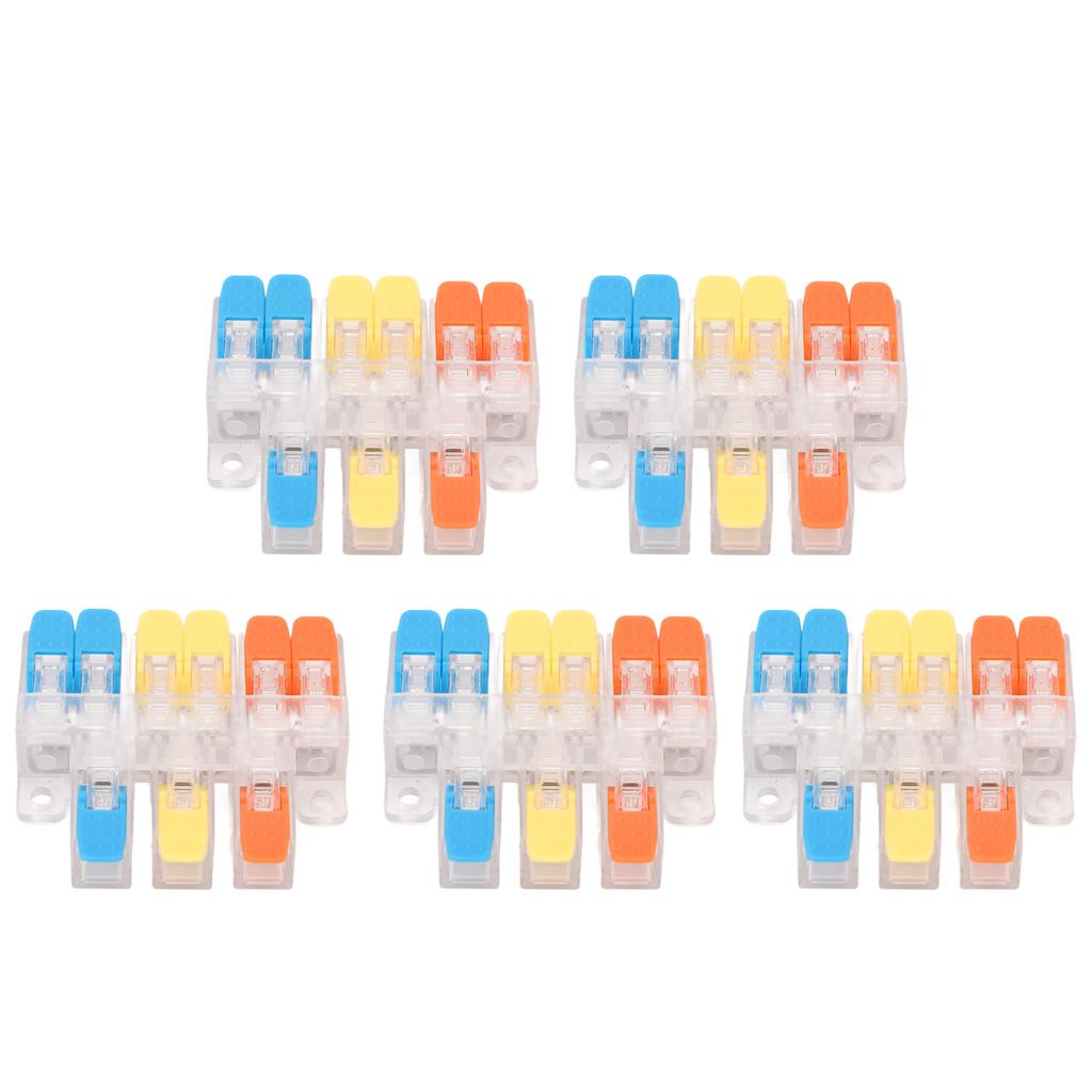 5 Pièces Connecteur de Fil Électrique 3 Entrées 6 Sorties 41A 450V Connecteur de Câble à Épissure Rapide pour 0.5?6mm2