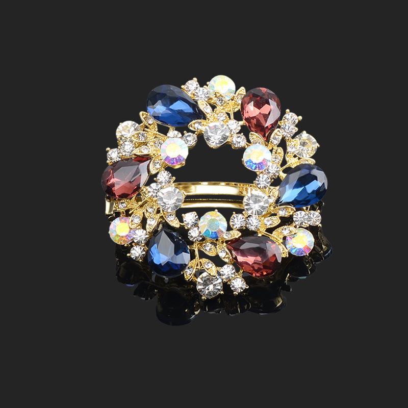Korean Retro Rhinestone Bow Hair Clip - Women's Spring Ponytail Accessory