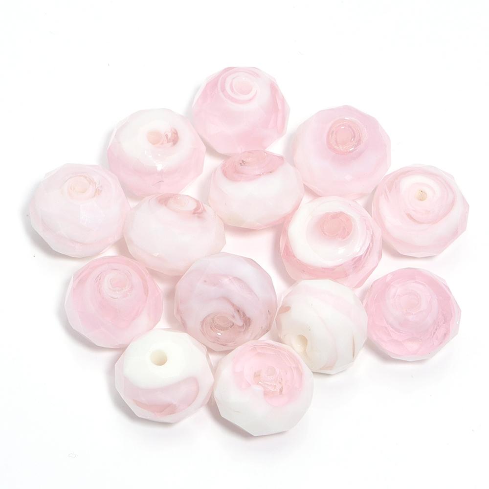 10pcs/lot Color Lampwork Abacus Beads Faceted Spacer Glass Bead for Beaded Jewelry Making Findings DIY Charms Bracelet Necklace