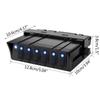 Toggle Switch Panel 6 Gang Switch 40A 12V Switch Panel with LED Indicator for Car Marine Boats Truck