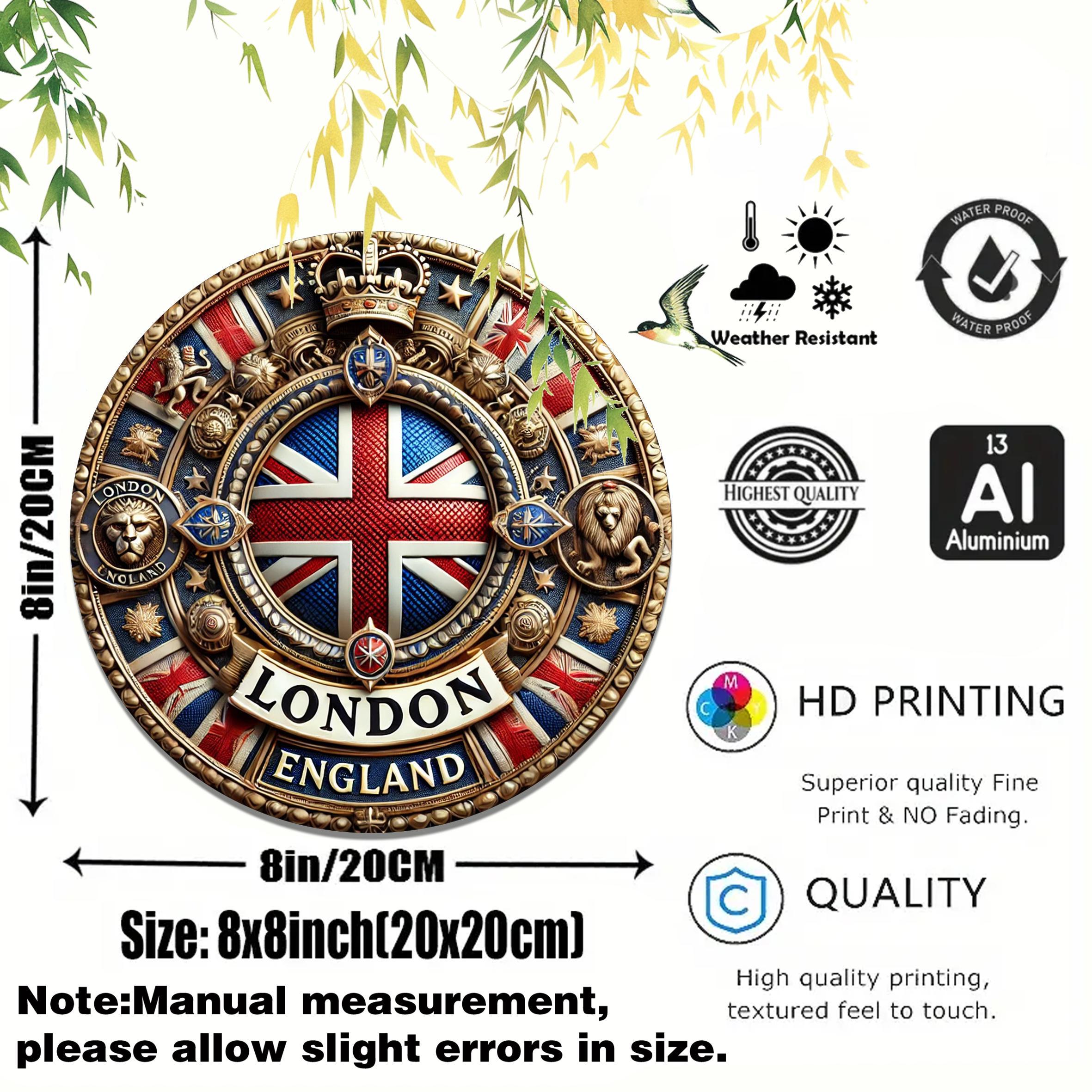 

Винтажный настенный декор в лондонском стиле - Идеально для дома, офиса, бара и кухни, Идеальный подарок на День благодарения и Рождество 20x20cm белый