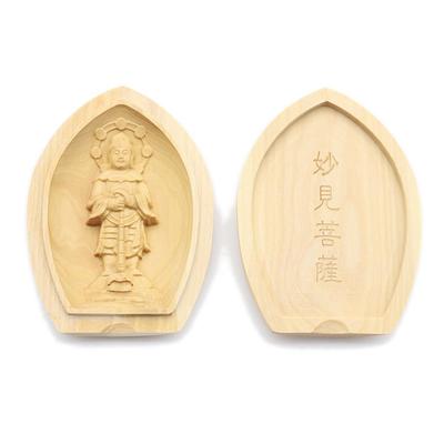 Spezielle Buddhistische Statue Myoken Bodhisattva Räuchergefäß Buddha Schutzgottheit Feng Shui Breite Buchsbaum Holzschnitzerei 17564 Kuritas [Schutzgottheit]