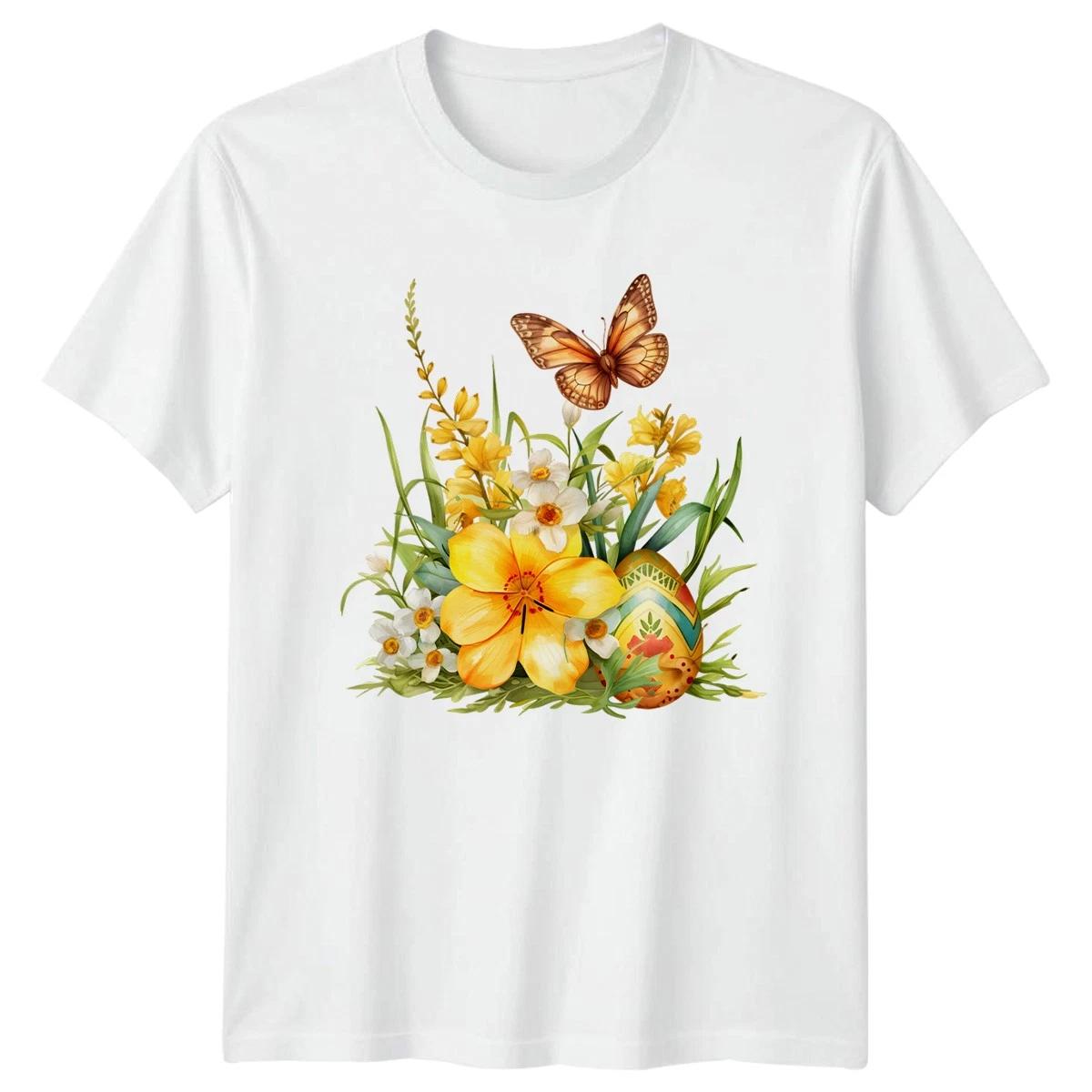 Spring Floral Butterfly Easter Holidays Mens Womens Graphic Tee M