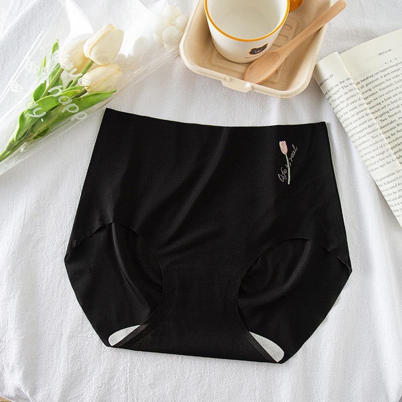 Bragas invisibles sin costuras de seda de hielo para mujer, ropa interior de algodón de talla grande con entrepierna, ropa interior ultrafina, bragas de bikini