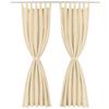 Rideau occultant - vidaXL - 2 pcs - 140 x 225 cm - Beige - Micro-satin